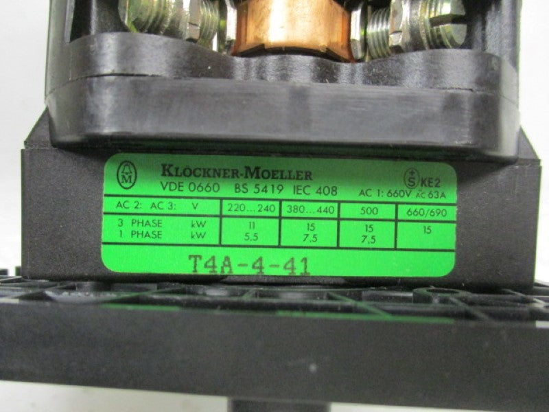 KLOCKNER MOELLER T4A-4-41/E SELECTOR SWITCH  NSMP