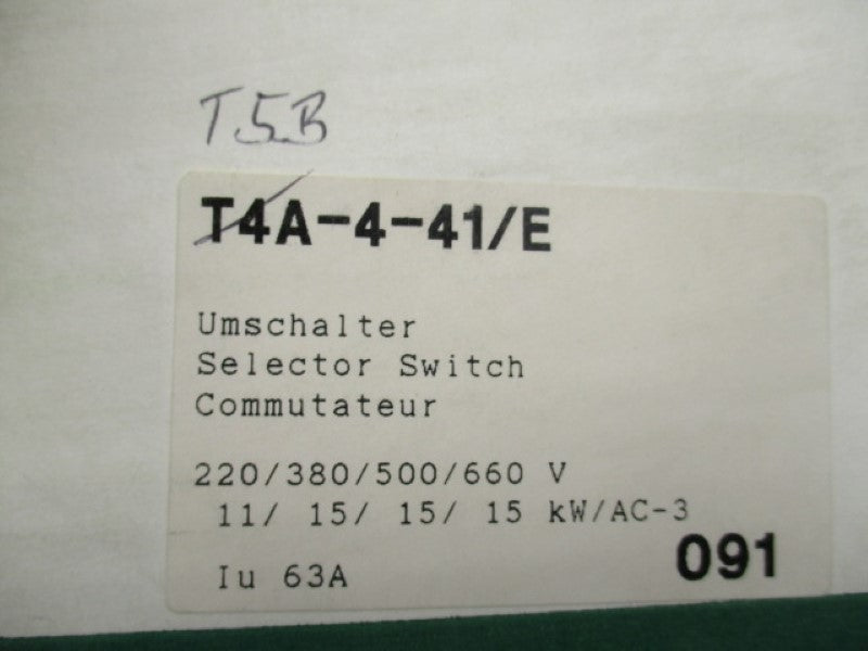 KLOCKNER MOELLER T4A-4-41/E SELECTOR SWITCH  NSMP