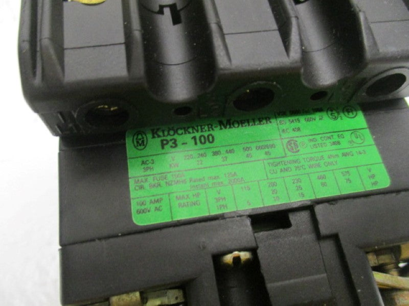KLOCKNER MOELLER P3-100/V/SVB MAIN SWITCH  NSMP