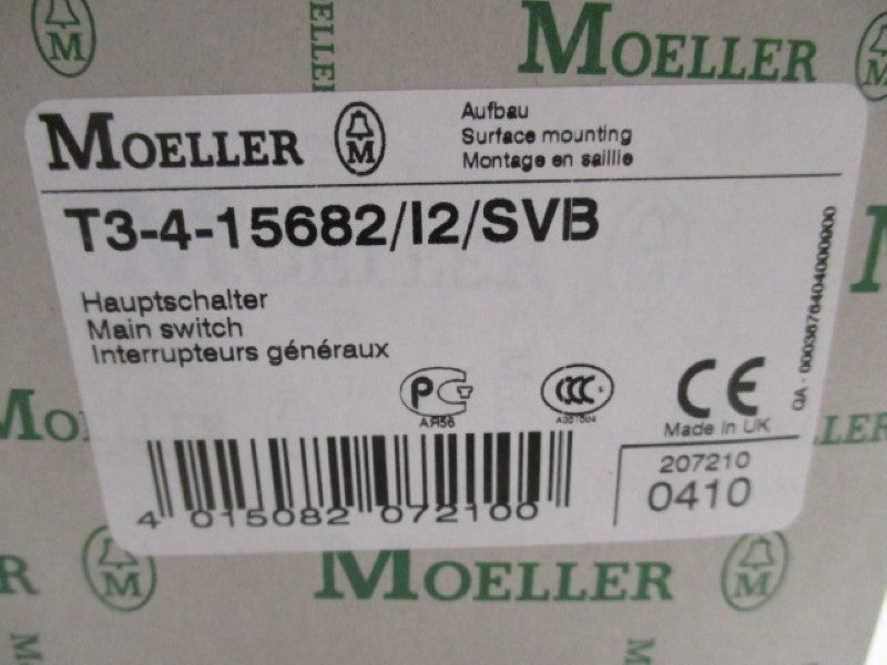 KLOCKNER MOELLER T3-4-15682/I2/SVB MAIN SWITCH * NEW IN BOX *
