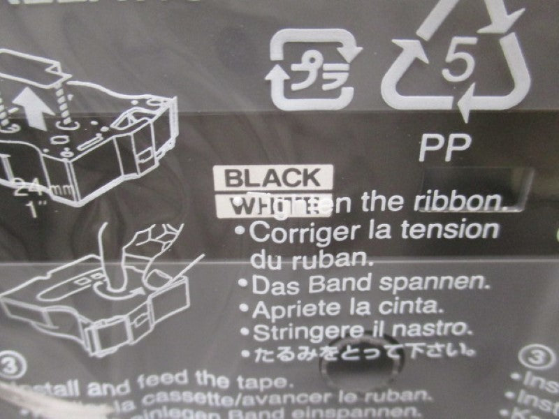 BROTHER TX-251 BLACK/WHITE LABELING TAPE 24MM 15M  NSMP