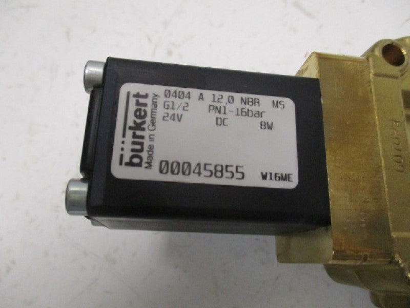 BURKERT 00045855 0404A12,0NBRMS SOLENOID VALVE 24VDC  NSMP