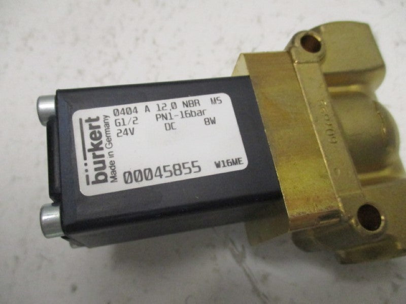 BURKERT 00045855 0404A12,0NBRMS SOLENOID VALVE 24VDC  NSNP