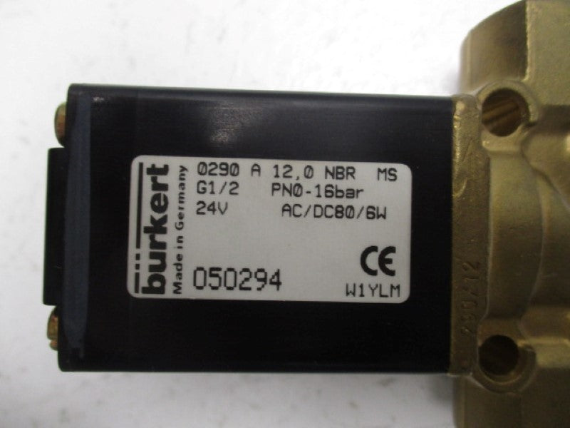 BURKERT 050294 0290A12,0NBRMS SOLENOID VALVE  24V  NSMP