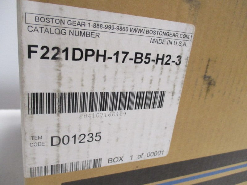 BOSTON GEAR F221DPH-17-B5-H2-3 GEAR SPEED REDUCER RATIO 17.28:1  NSMP