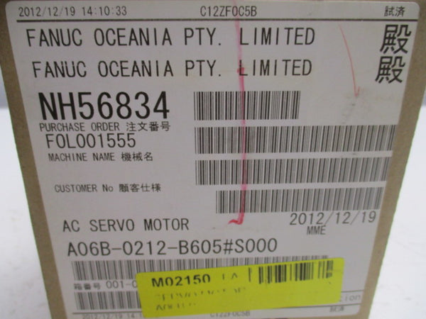 FANUC A06B-0212-B605#S000 AC SERVO MOTOR 200-240V   NSMP