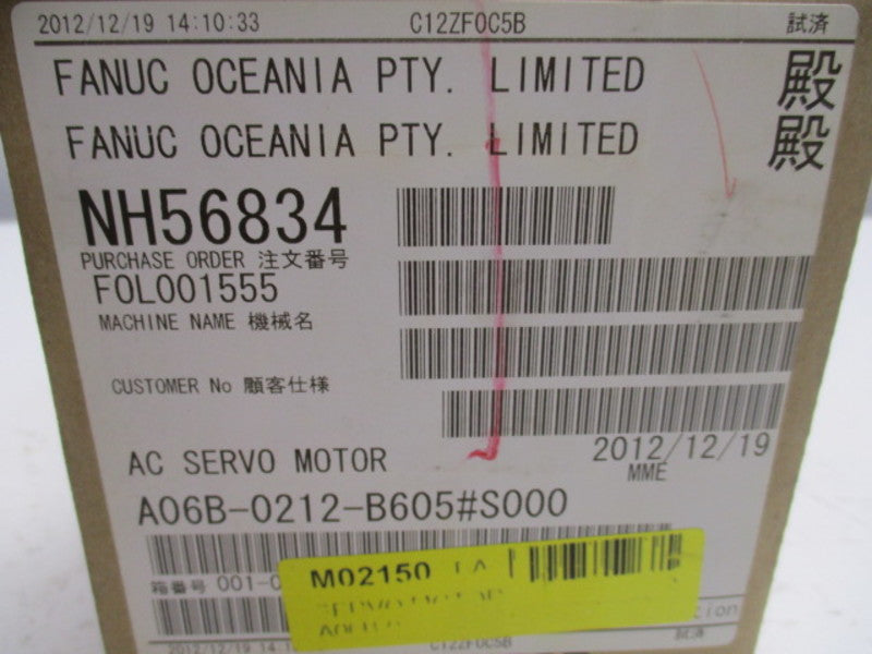 FANUC A06B-0212-B605#S000 AC SERVO MOTOR 200-240V   NSMP