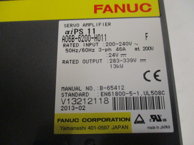 FANUC A06B-6200-H011 SERVO AMPLIFIER 3PH 200-240V 46A  NSMP