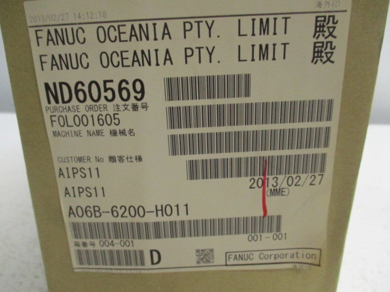 FANUC A06B-6200-H011 SERVO AMPLIFIER 3PH 200-240V 46A  NSMP
