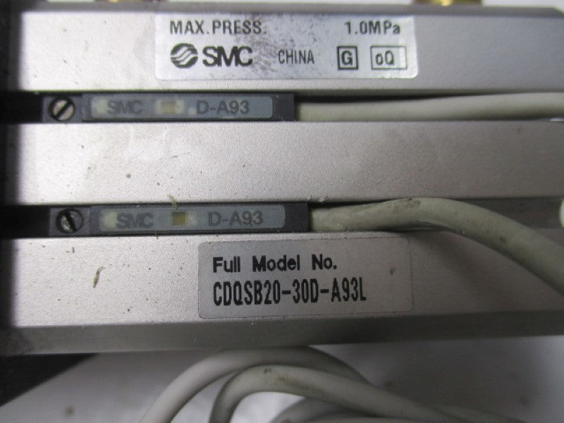 SMC CDQSB20-30D-A93L COMPACT CYLINDER (AS PICTURED)  UNMP