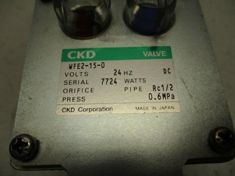 CKD WFE2-15-0 VALVE 24VDC  UNMP