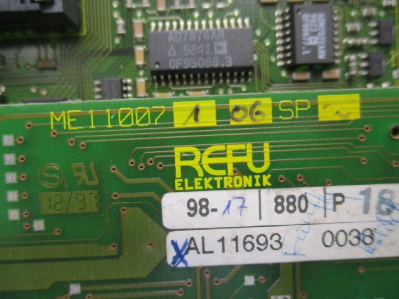 REFU ELEKTRONIX SR1100011SP09 ME11007106SP BOARD  * USED*