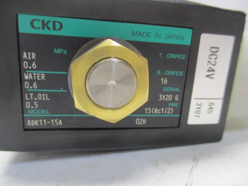 CKD ADK11-15A SOLENOID VALVE 24VDC  NSNP