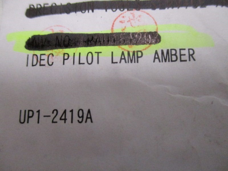 IDEC UP1-2419A AMBER PILOT LAMP 24V  NSMP