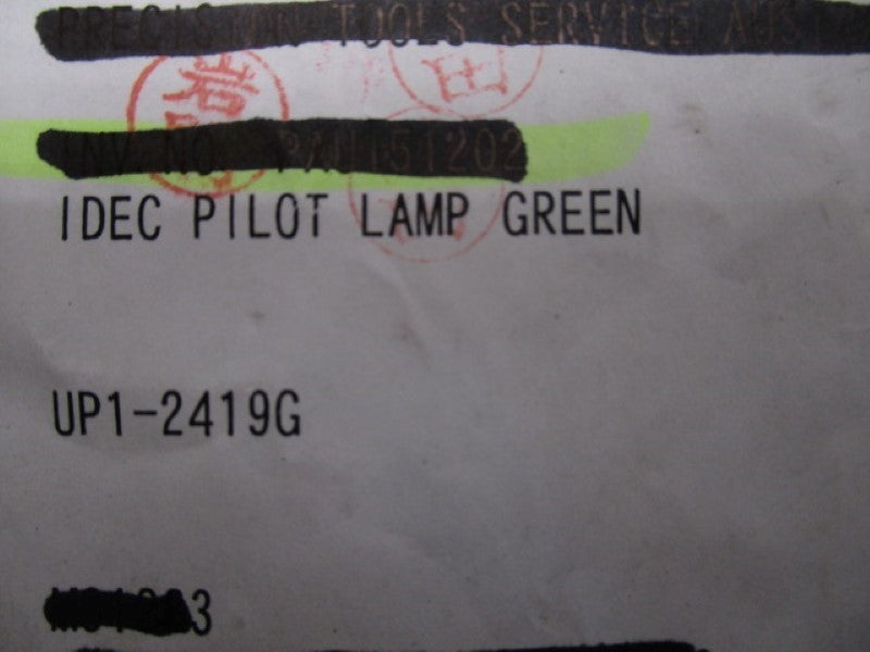 IDEC UP-2419G GREEN PILOT LAMP 24V  NSMP