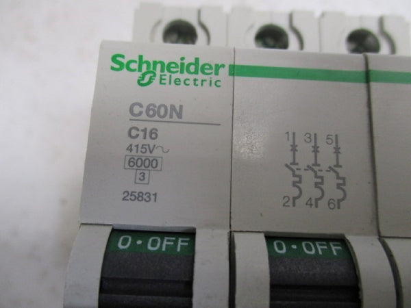 SCHNEIDER ELECTRIC C60N-C16 25831 CIRCUIT BREAKER 16A   NSNP