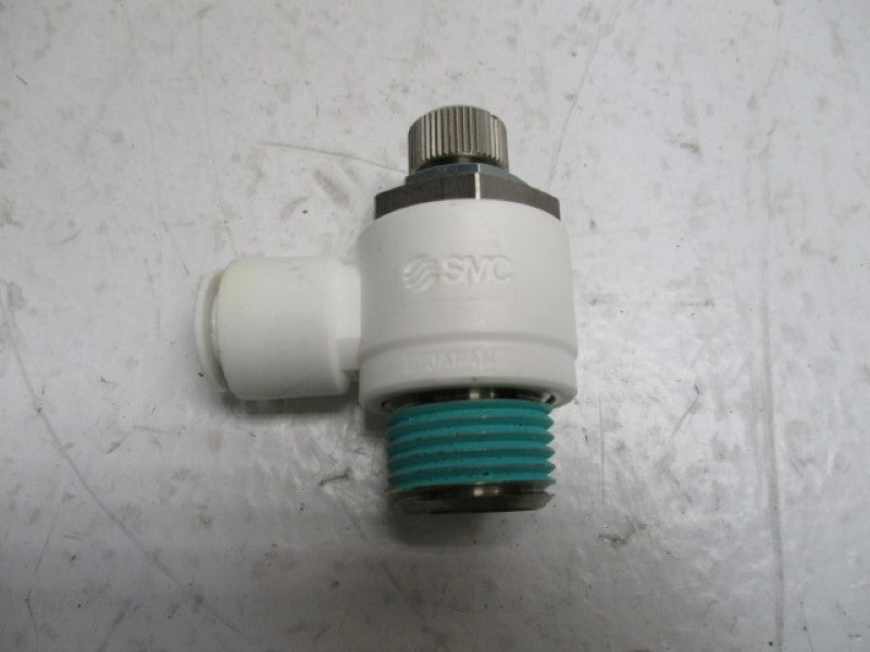 SMC AS4201F FLOW CONTROL VALVE WITH FITTING 10  UNMP