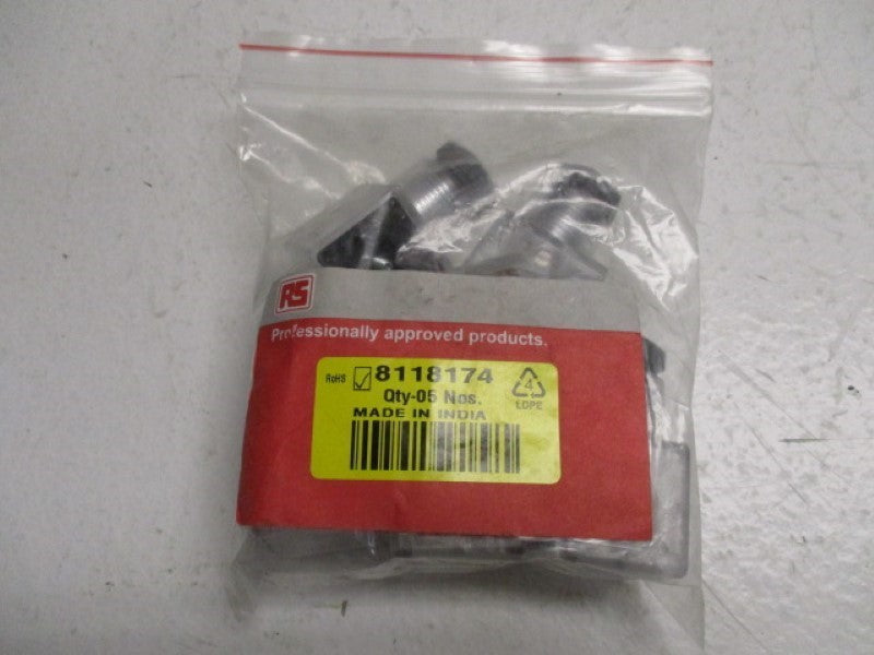 RS 8118174 FEMALE CONNECTOR 24VDC (PKG OF 5) * NEW IN FACTORY BAG *