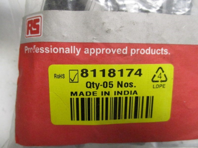 RS 8118174 FEMALE CONNECTOR 24VDC (PKG OF 5) * NEW IN FACTORY BAG *