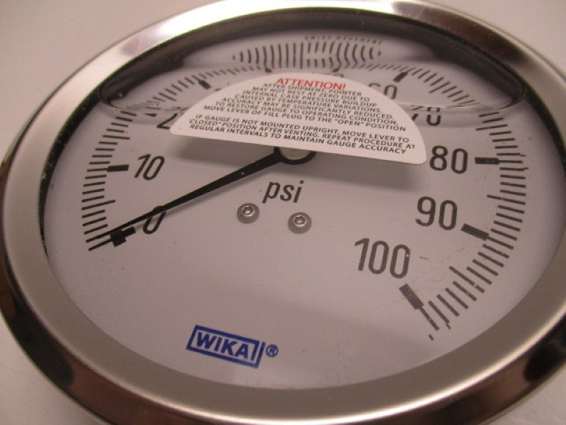 WIKA 9833051 PRESSURE GAUGE 100PSI 1/4"  NSMP
