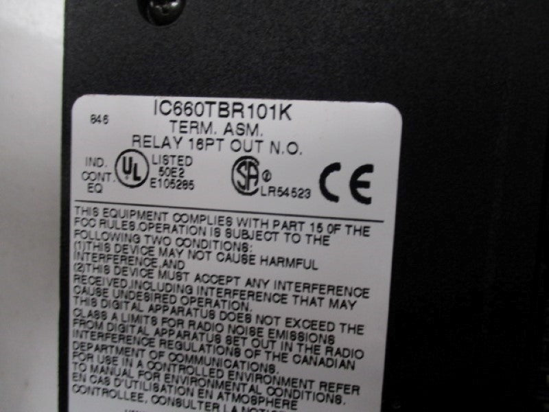 GE FANUC IC660TBR101K OUTPUT MODULE (REPAIRED)  UNMP