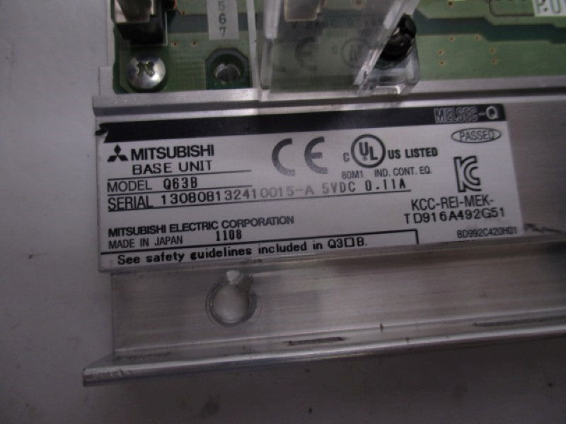 MITSUBISHI Q63B BASE UNIT 5VDC 0.11A  UNMP