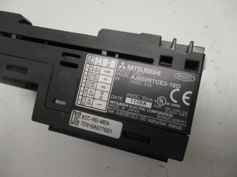 MITSUBISHI AJ65VBTCE3-16D INPUT MODULE 24VDC  UNMP
