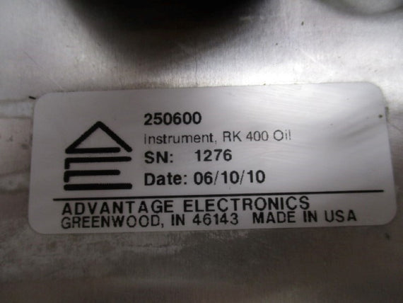 ADVANTAGE 250600 REGAL OIL TEMPERATURE CONTROLLER 400 DEGREE * USED *