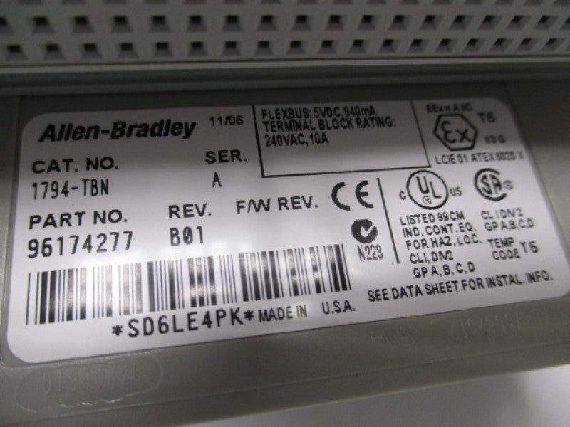 INDUSTRIAL SPARE PART 1794-TBN SER. A (AS PICTURED)  NSMP