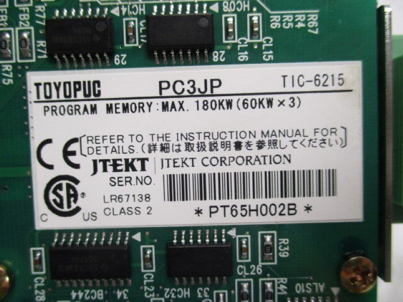 TOYOPUG PC3JP TIC-6215 MEMORY BOARD  UNMP