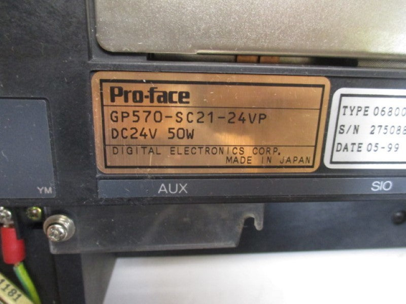 PRO-FACE GP570-SC21-24VP TOUCH SCREEN PANEL 24VDC 50W  UNMP