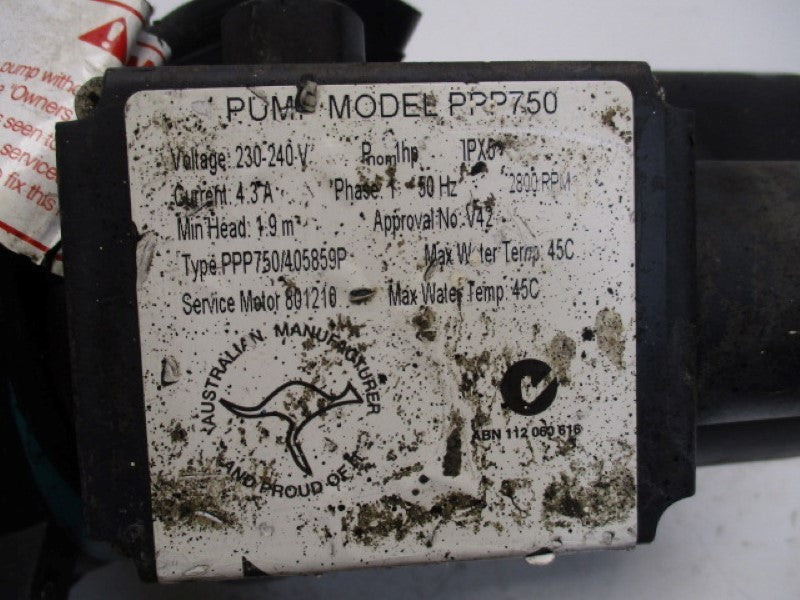 ONGA PPP750 PUMP 230-240V 1HP 4.3A  UNMP