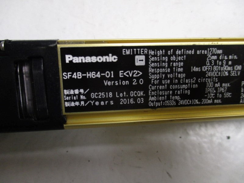 PANASONIC SF4B-H64-01 EMITTER SAFETY LIGHT CURTAIN  NSNP