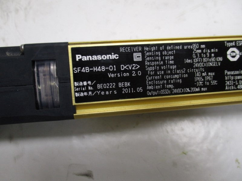 PANASOONIC SF4B-H48-01 RECIEVER SAFETY LIGHT CURTAIN  UNMP