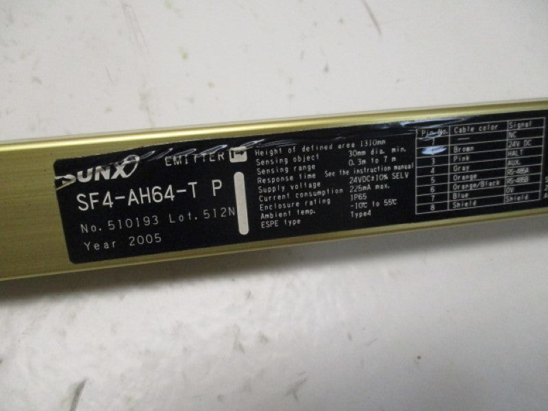 SUNX SF4-AH64-T EMITTER SAFETY LIGHT CURTAIN  NSNP