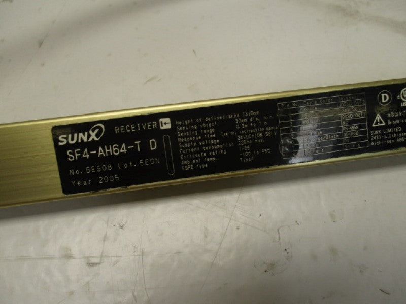 SUNX SF4-AH64-T RECIEVER SAFETY LIGHT CURTAIN  UNMP