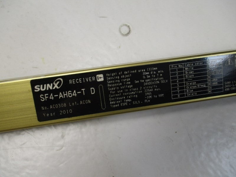 SUNX SF4-AH64-T RECIEVER SAFETY LIGHT CURTAIN  UNMP