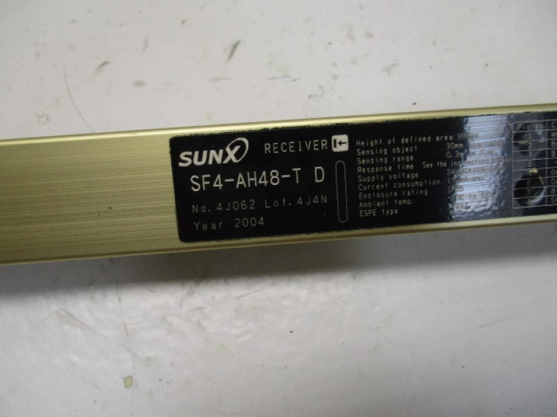 SUNX SF4-AH48-T RECIEVER SAFETY LIGHT CURTAIN (AS PICTURED)   UNMP