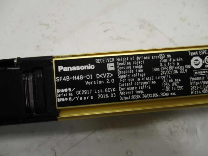 PANASONIC SF4B-H48-01 SAFETY LIGHT CURTAIN RECIEVER  NSNP