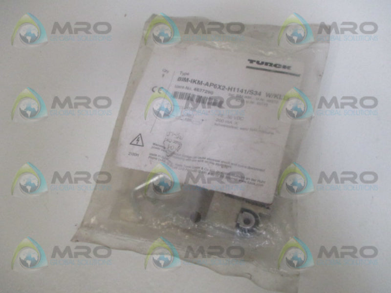 TURCK BIM-IKM-AP6X2-H1141/S43 W/KLI3 SENSOR  * NEW IN FACTORY BAG *
