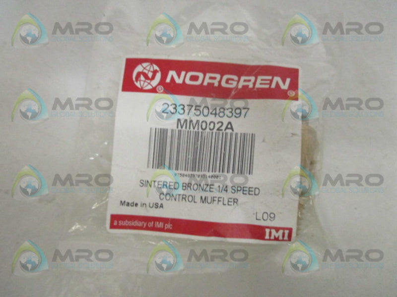 NORGREN MM002A 23375048397 SPEED CONTROL MUFFLER * NEW IN FACTORY BAG *