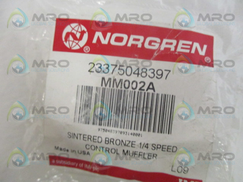 NORGREN MM002A 23375048397 SPEED CONTROL MUFFLER * NEW IN FACTORY BAG *