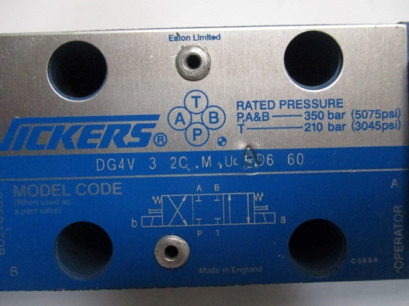 VICKERS DG4V32CMUD660 110V DOUBLE SOLENOID VLAVE (AS PICTURED)  UNMP