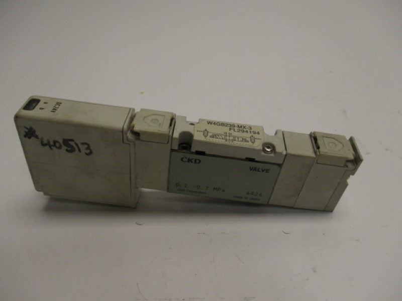CKD W4GB239-MX-3 SOLENOID VALVE 24VDC  UNMP