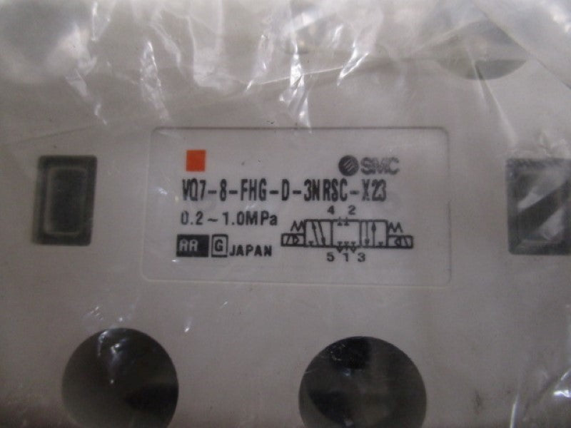 SMC VQ7-8-FHG-D-3NRSC-X23 DOUBLE SOLENOID VALVE * NEW IN FACTORY BAG*