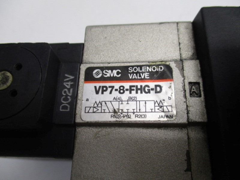 SMC VP7-8-FHG-D DOUBLE SOLENOID VALVE 24VDC  UNMP
