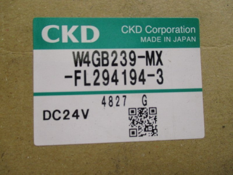 CKD W4GB239-MX-FL294194-3 SOLENOID VALVE 24VDC  NSMP