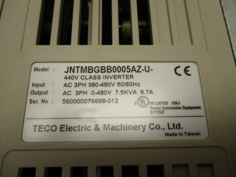 TECO JNTMBGBB0005AZ-U-440V INVERTER  NSMP