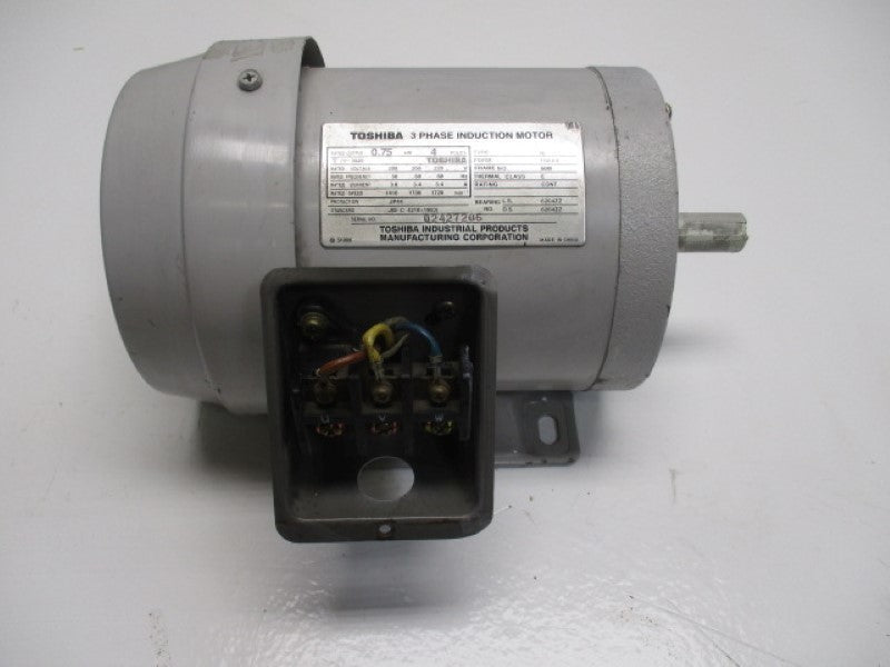TOSHIBA 71-3949 3PH INDUCTION MOTOR 0.75KW (AS PICTURED)  UNMP