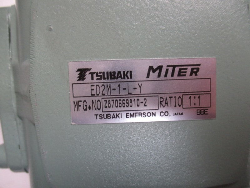 TSUBAKI EMRSON ED2M-1-L-Y MITER GEAR BOX RATIO 1:1  NSNP